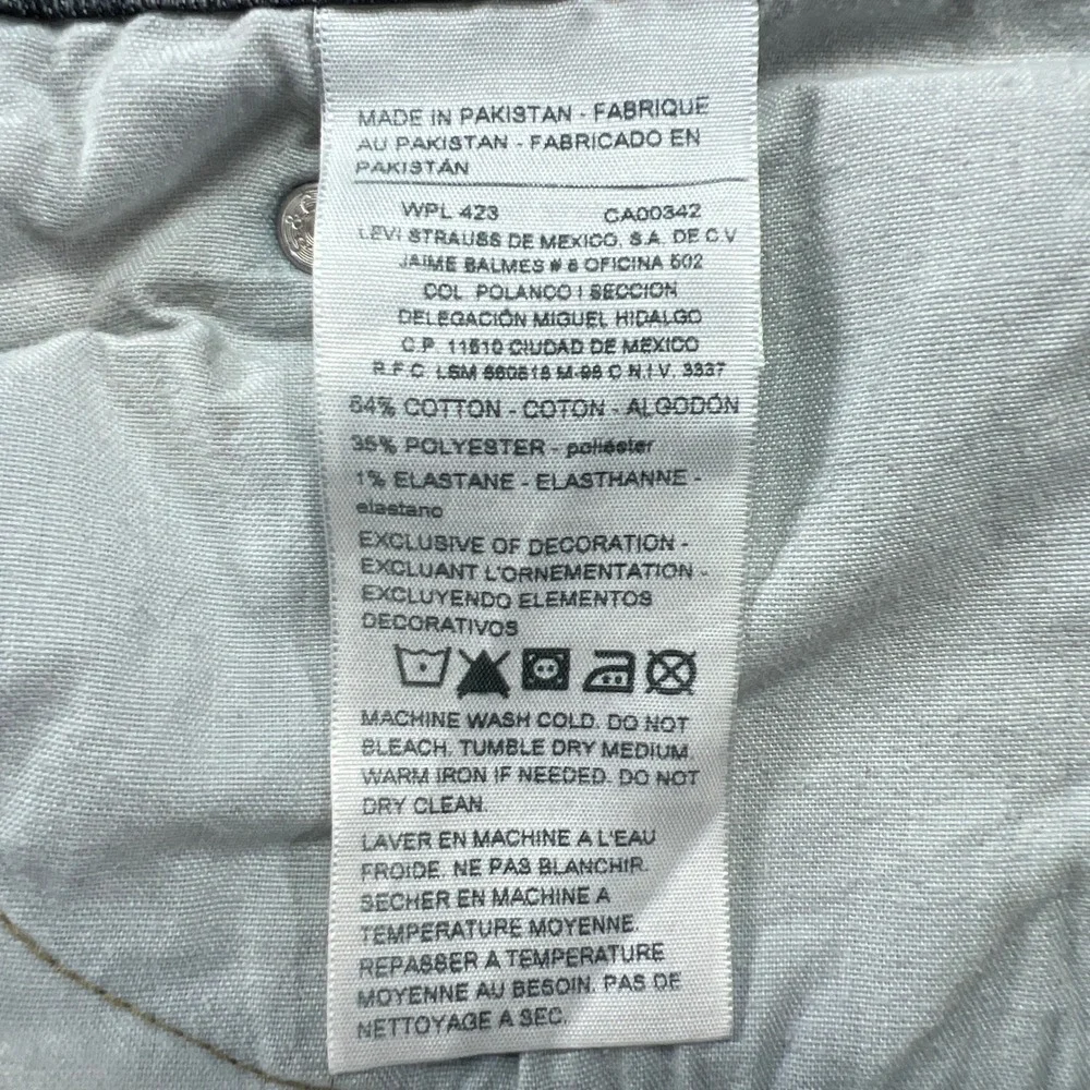 Denizen From Levi's 218 Straight Fit Jeans Men 34x34 Blue Denim Low Rise Zip Fly